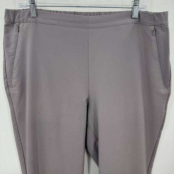 ROHAN Gray Tapered High Rise Trouser Slacks Size 16S Short - Picture 2 of 6
